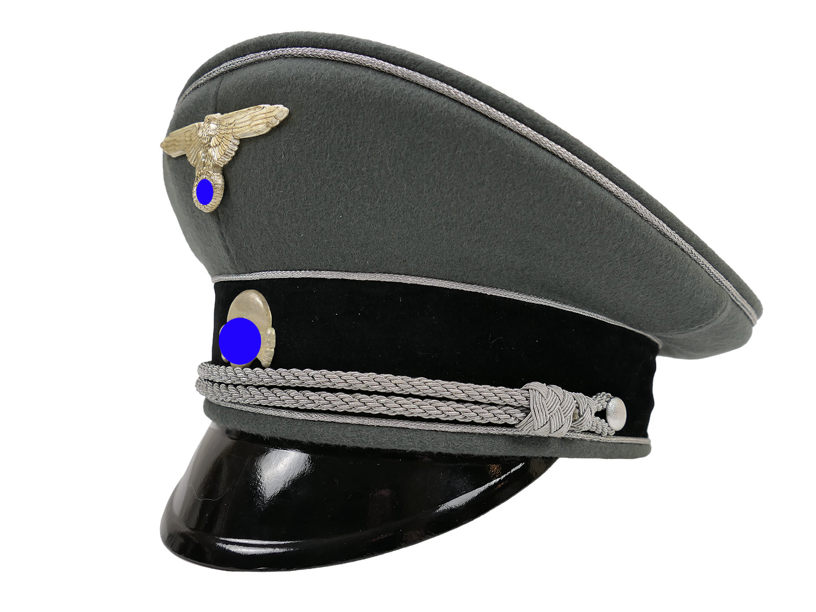 Waffen SS peaked cap, General’s size 58 – top-quality museum-grade reproduction with metal detailing