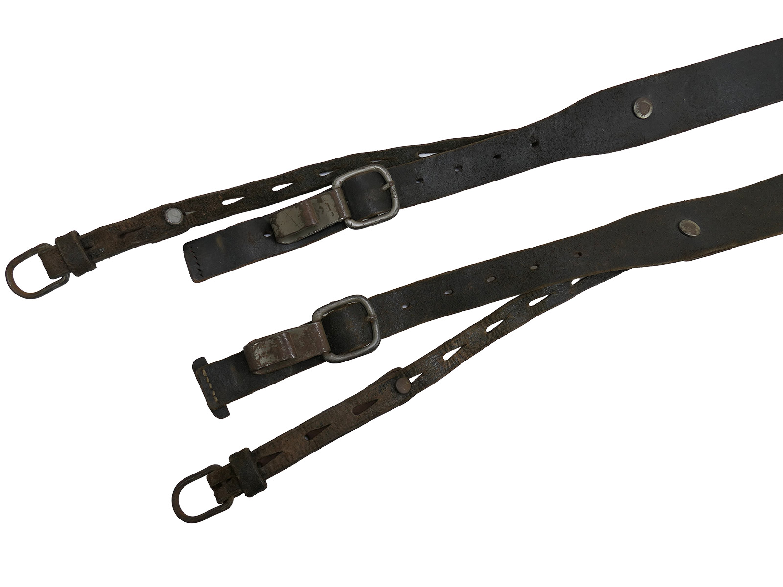 One-off item – Original Wehrmacht Y-strap leather belt carrier by Franz Brehme, 1942. Top condition!  COLLECTION