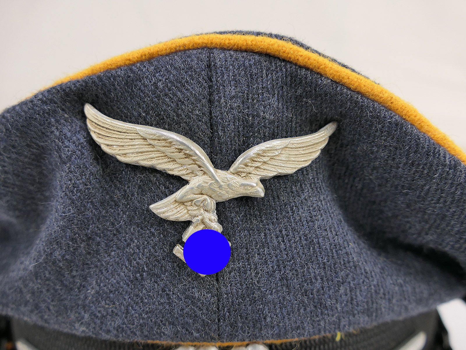 LUFTWAFFEN Pilot’s Cap, Paratrooper, fully decorated – COLLECTION BATTLE WORN