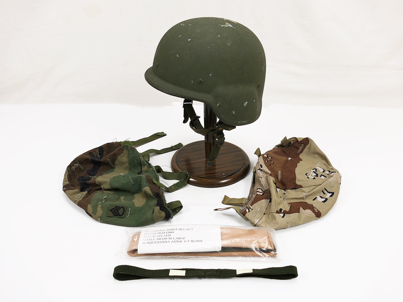 #69 Nato PASGT combat helmet Infantry Combat helmet size S with US Desert + Woodland helmet cover