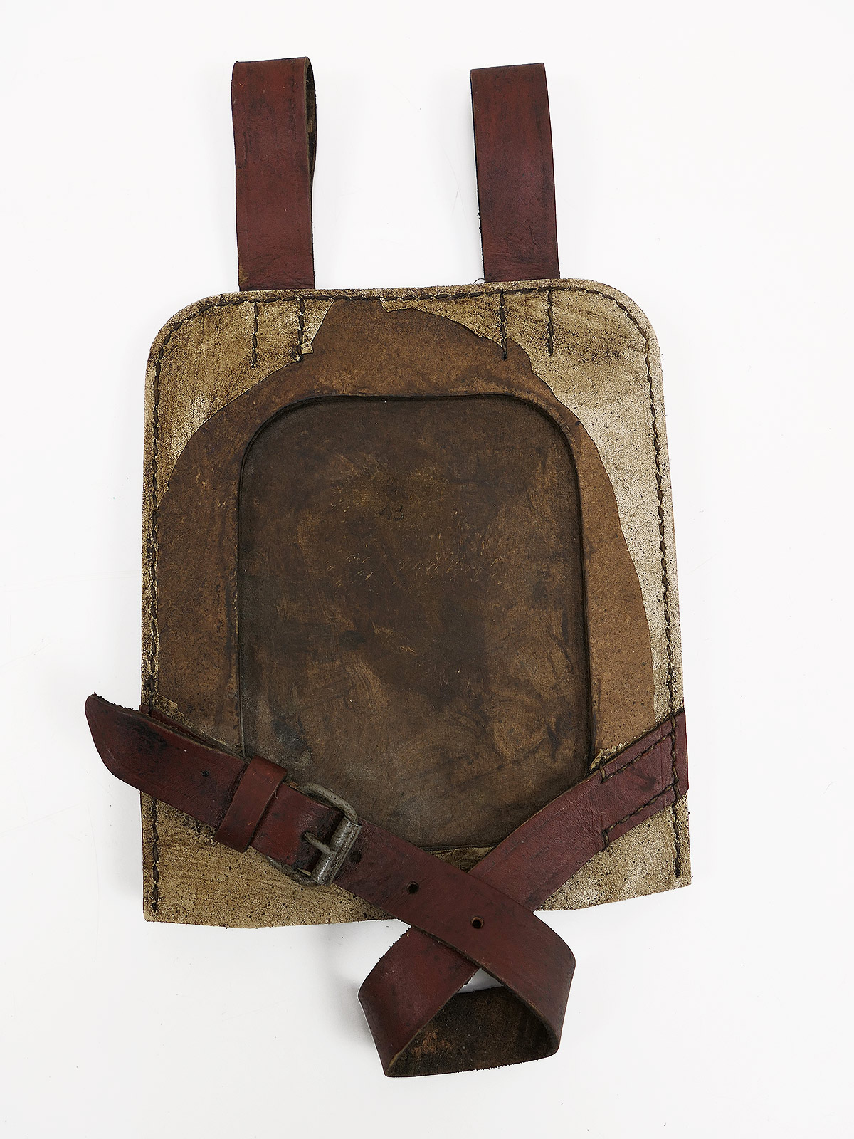 Wehrmacht Infantry Spade Leather Bag Spade Bag Replacement Material Spade Leather Top Patina