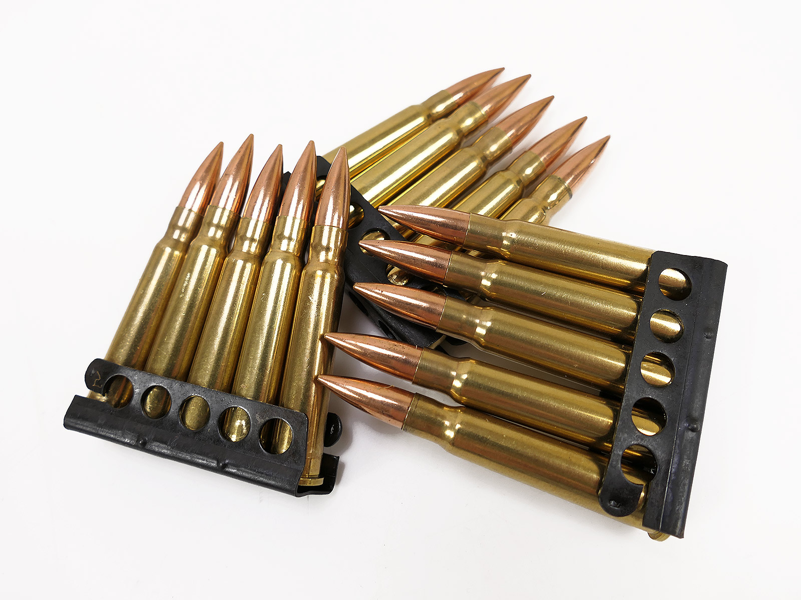 British Army WW2 Lee-Enfield 1x loading strip / clip containing 5x 303 British decorative cartridges