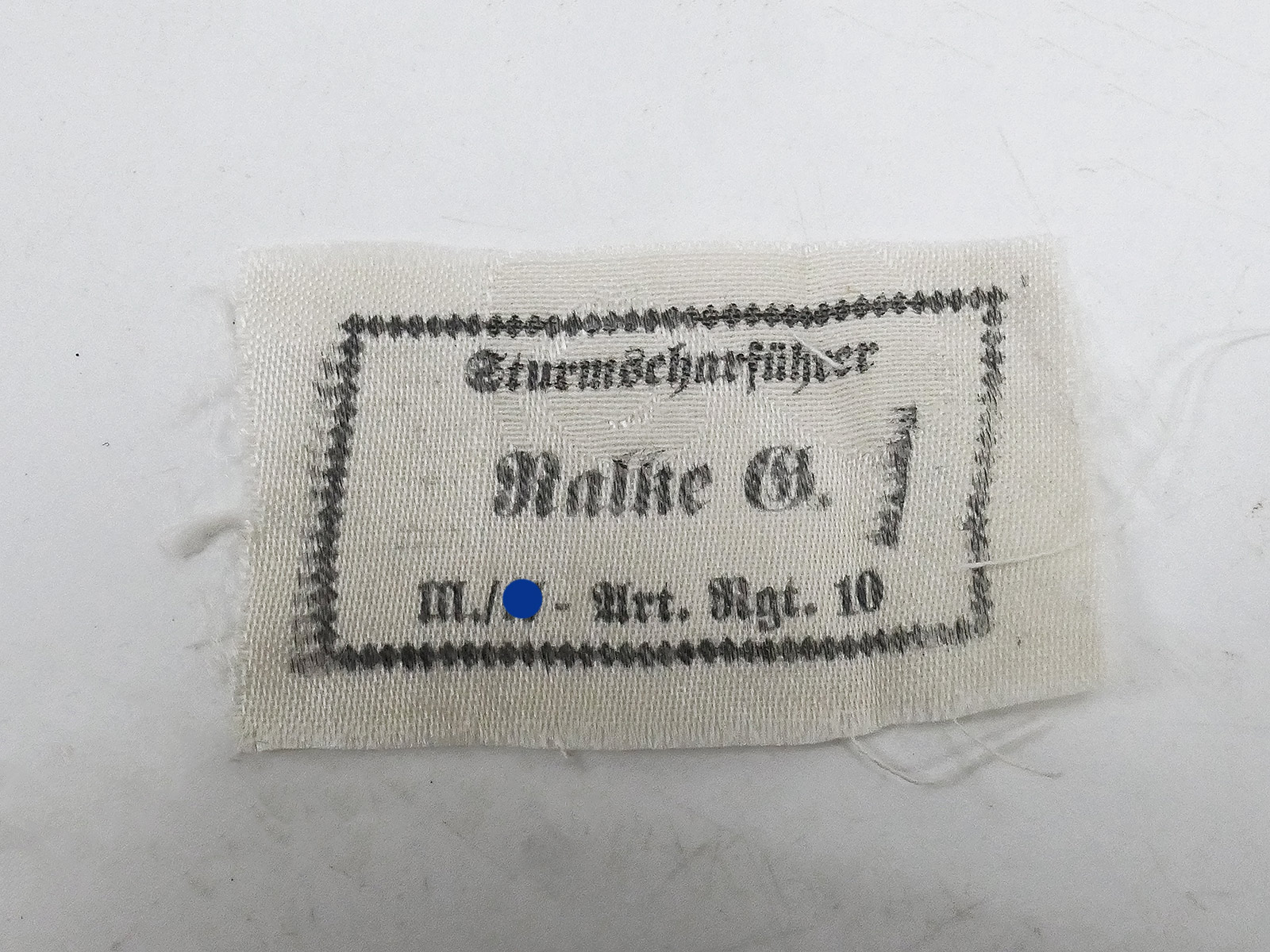 P1302656 Waffen SS uniform / caps label "RALKE" name label underwear equipment