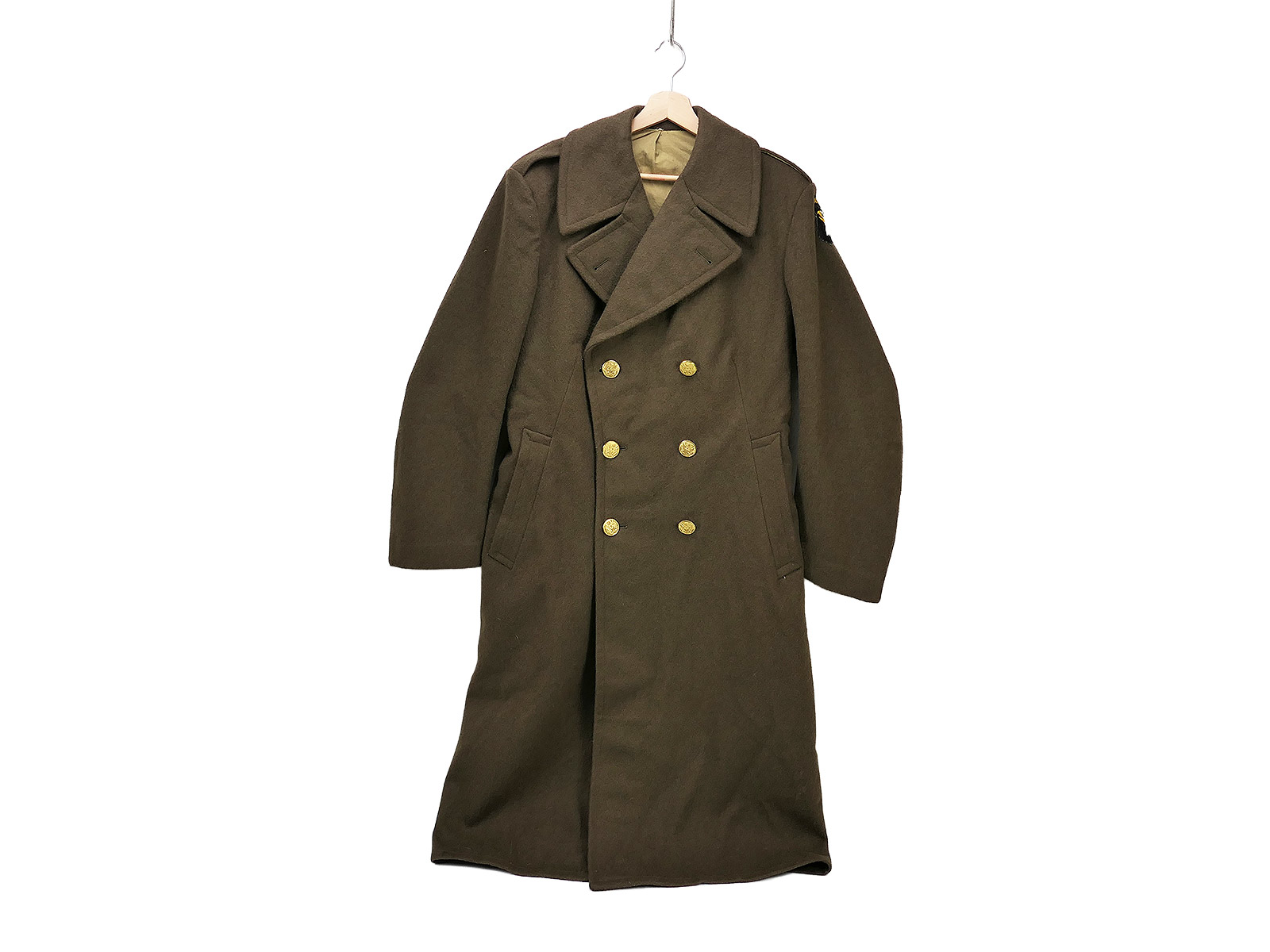 Single piece US Army WW2 Winter Coat Men's Wool Trench Coat Melton 101st Airborne COLLECTION BATTLE WORN