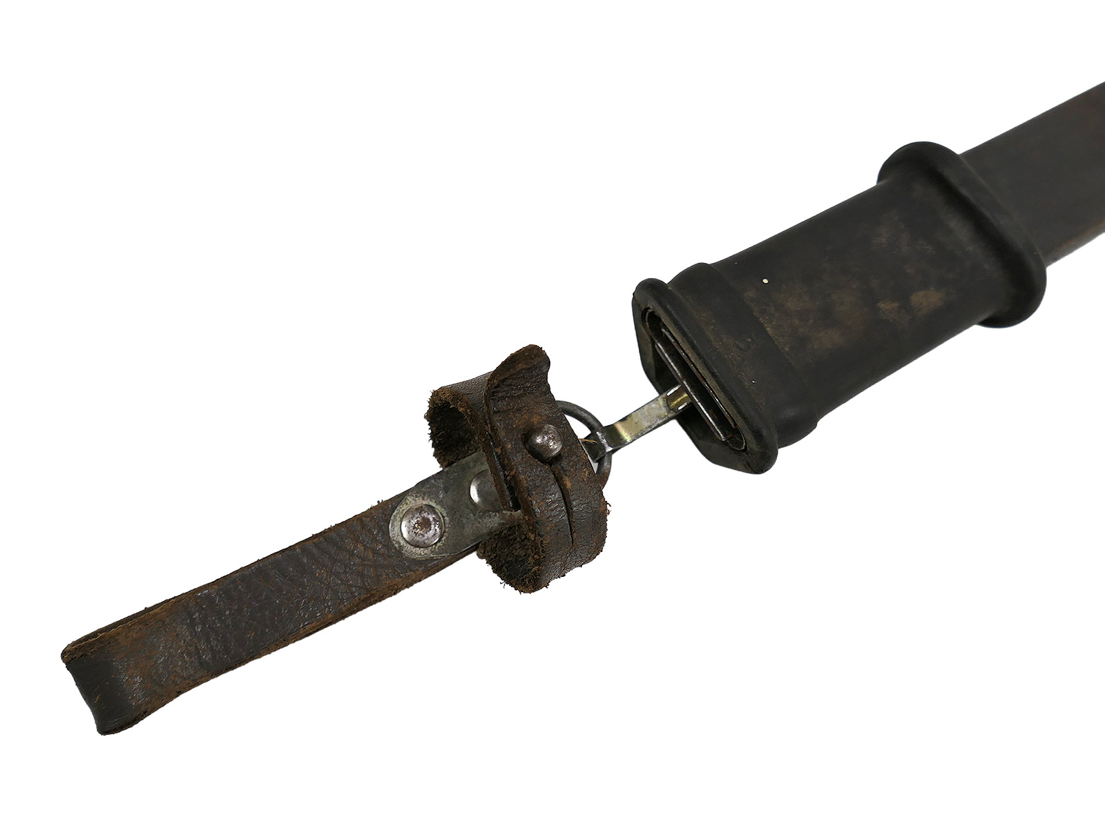 Original NVA side sword / bayonet for AK47 and AK74 Kalashnikovs, with black plastic handle and wire cutter