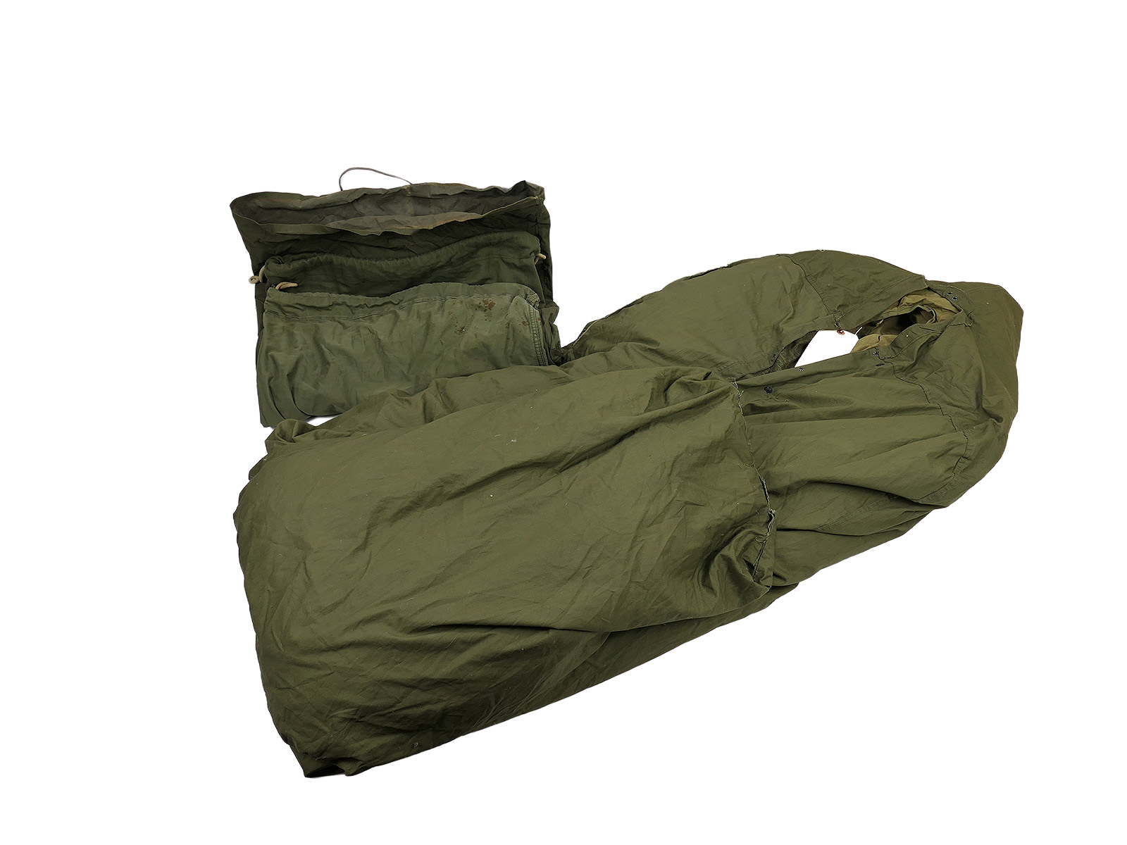 #4 US Army M-1949 Sleeping Bag Mountain Down Sleeping Bag + Cover + 3 Bags 