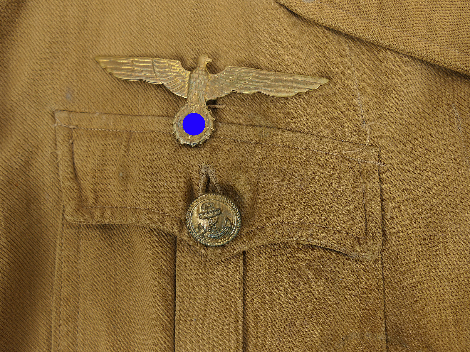 Original tropical field blouse, Kriegsmarine uniform jacket, Dunker & Stachowski, Hamburg COLLECTION