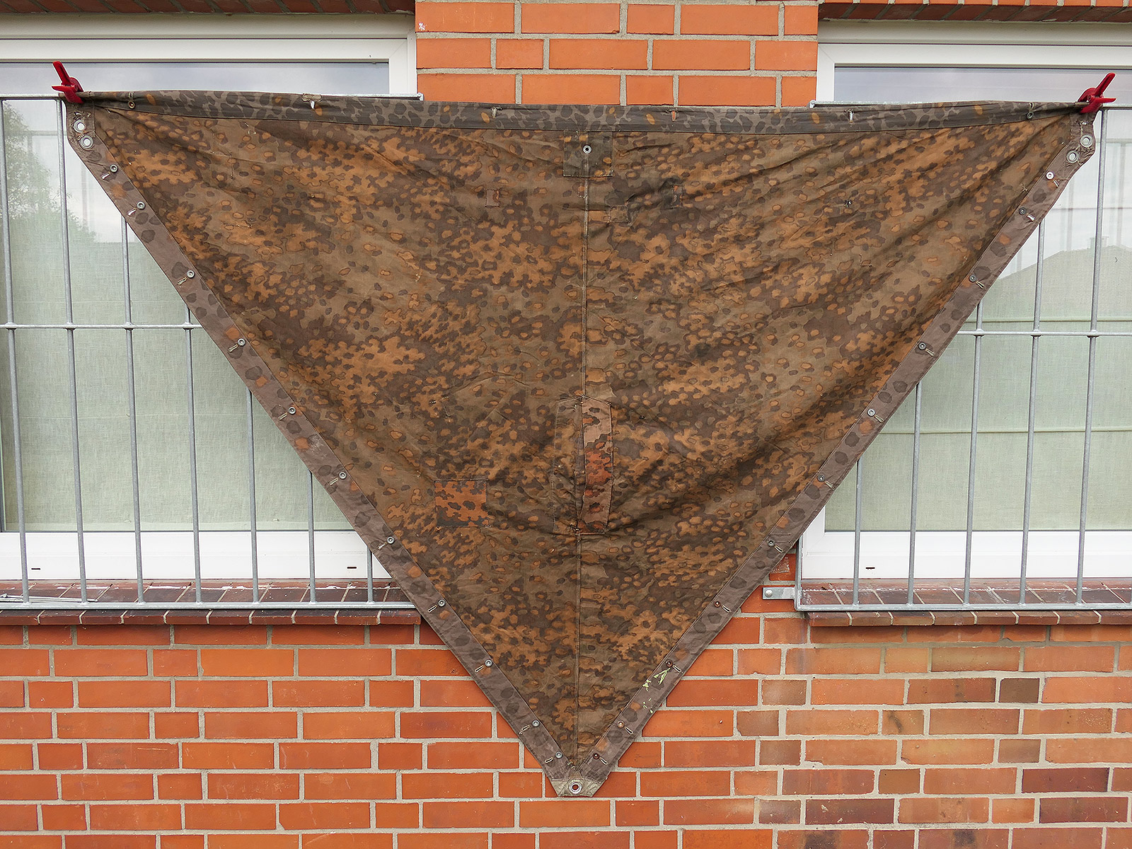 #A/ Waffen SS Original Tarpaulin – Oak Leaf Camouflage Tarpaulin – Battle-Worn