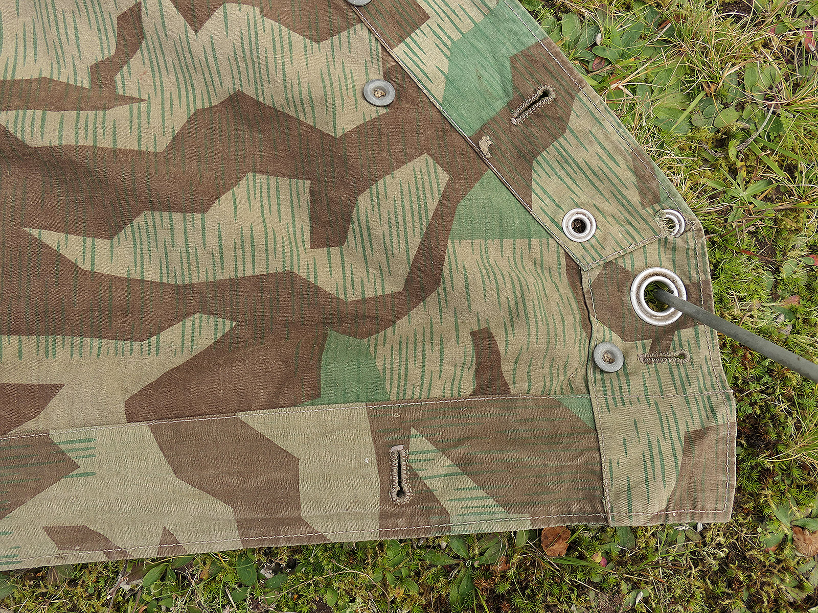 Original Wehrmacht M31 tent canvas, splinter camouflage, camouflage tent fabric – COLLECTION BATTLE WORN