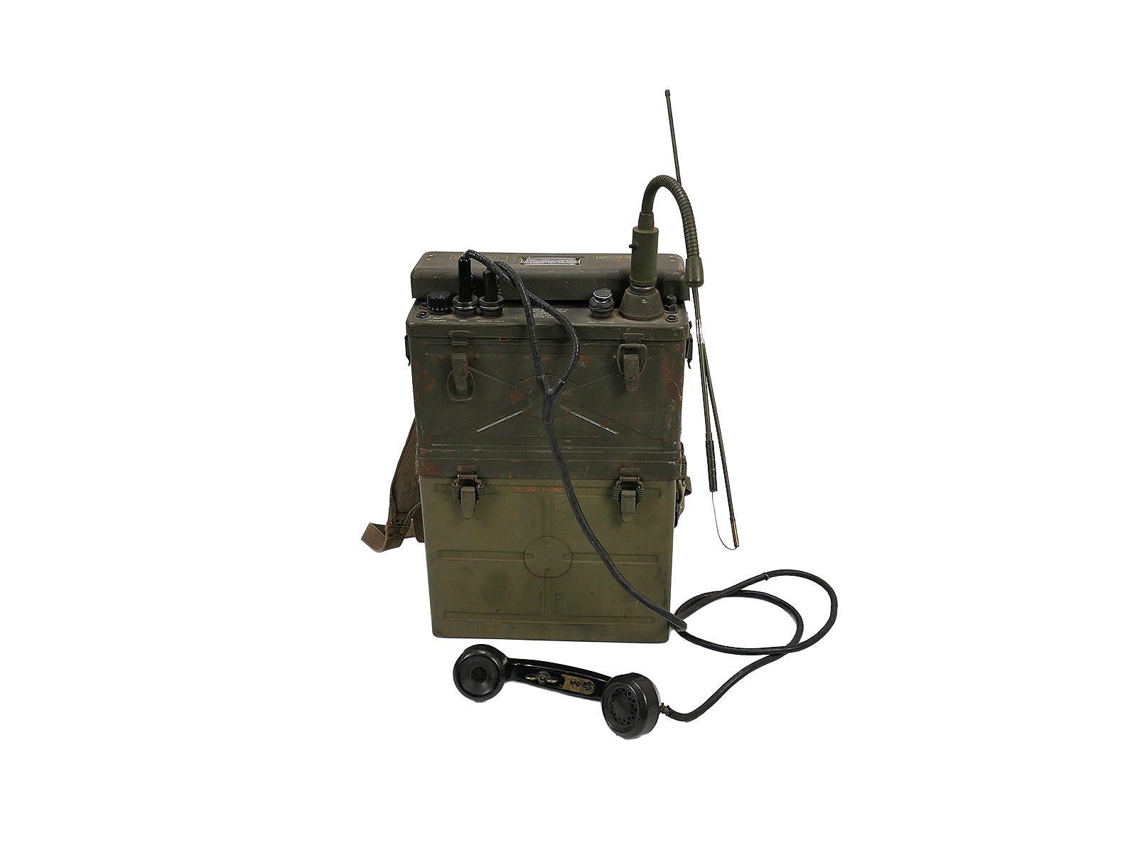 US ARMY RADIO BC-1000 RADIO + accessories receiver antenna WILLYS JEEP
