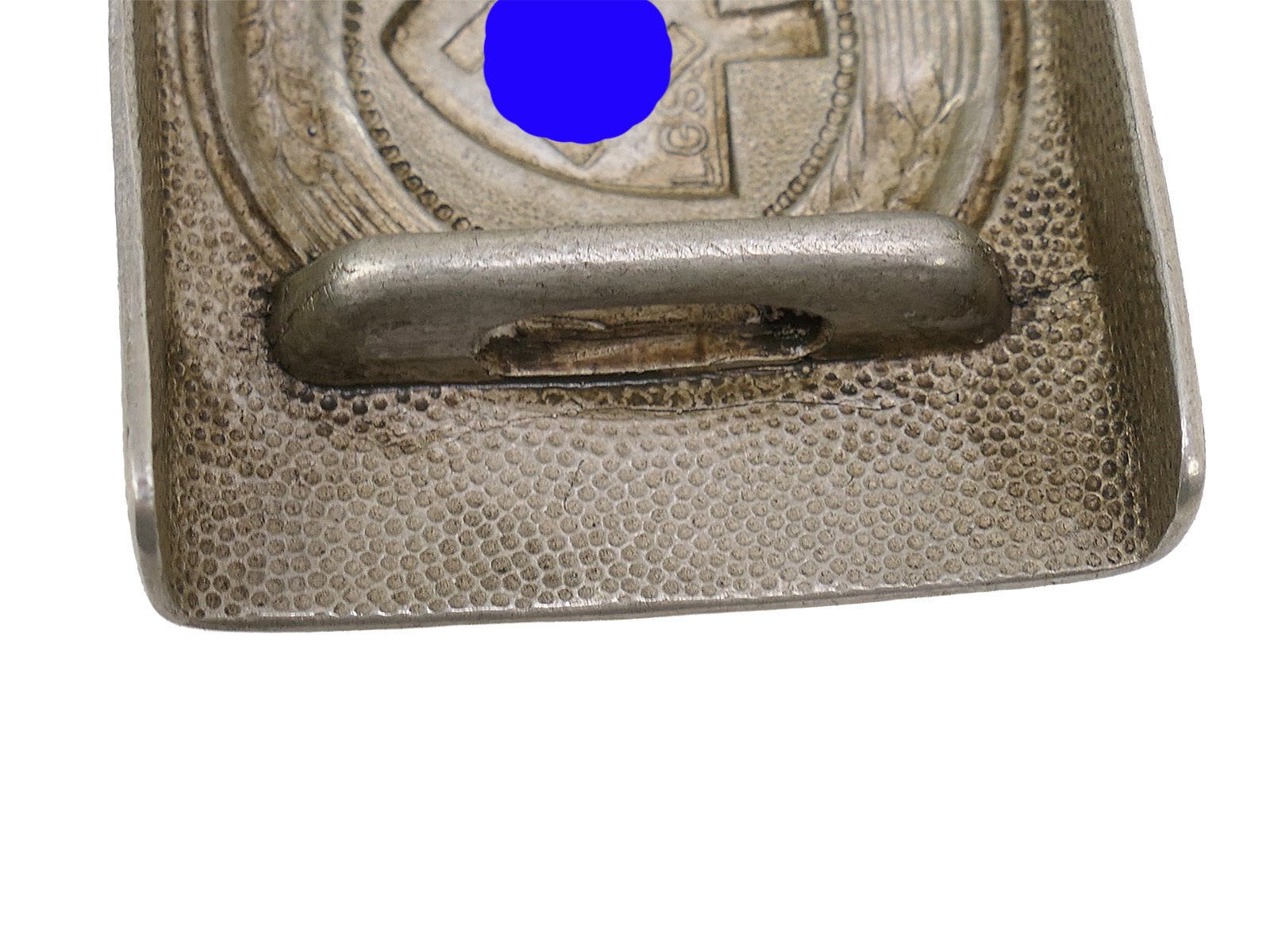 One-off item – Aluminium RAD (Reich Labour Service) belt buckle, antique, COLLECTION BATTLE WORN