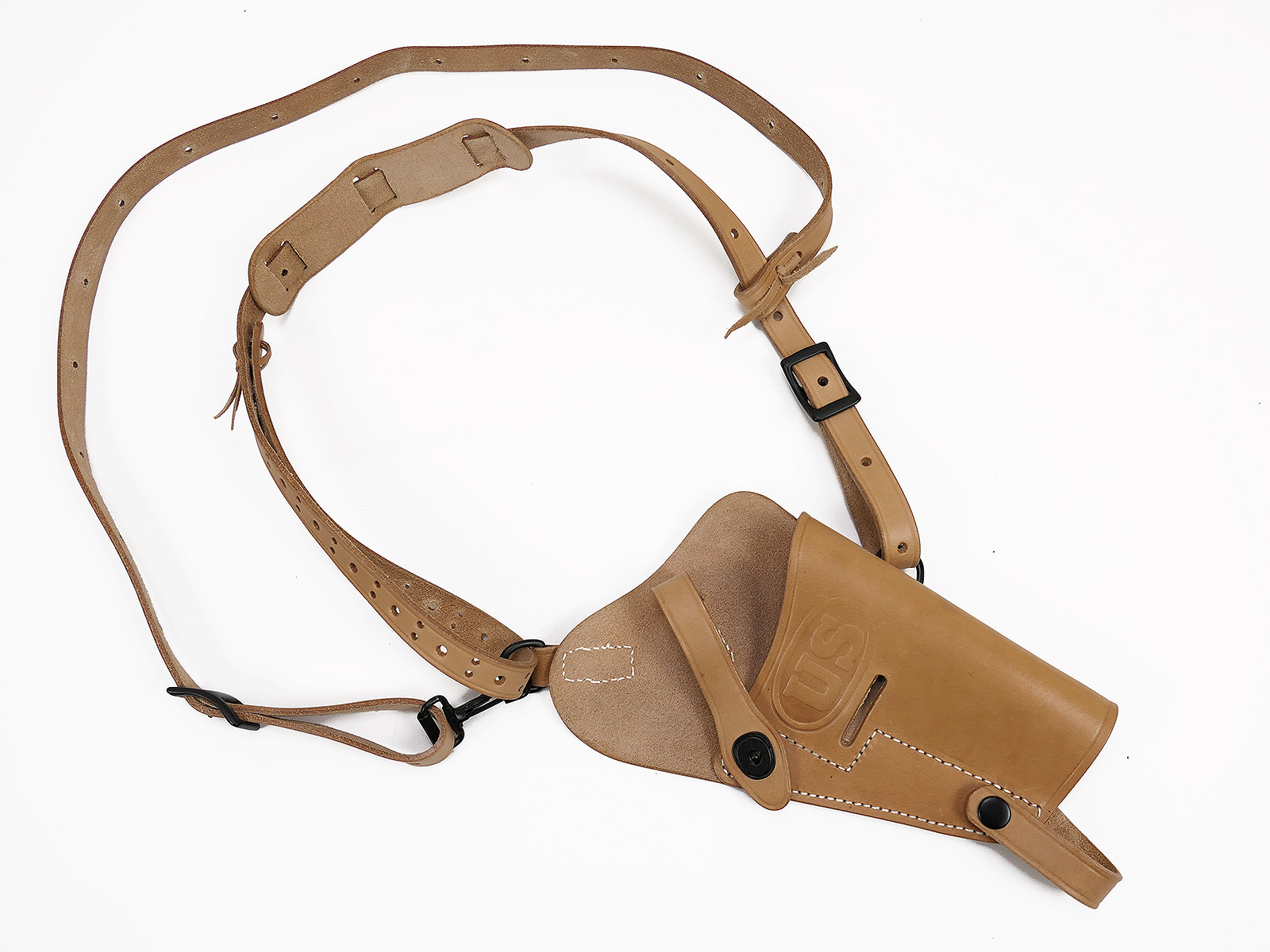 US Colt 45 Pistol Holster M7 Leather HELL NATUR Leather Holster Goverment Shoulder Holster