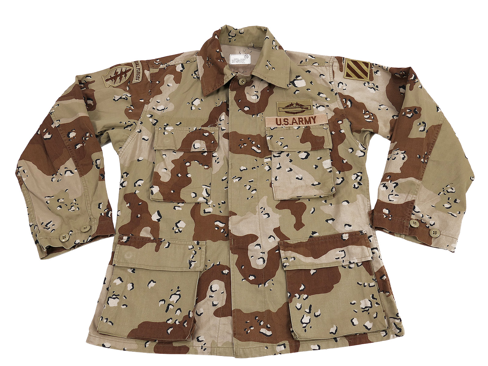 #B/ US Field Jacket – Combat Coat – Desert Storm Special Forces Camouflage Jacket – 6 colours – chocolate chip – Size Small