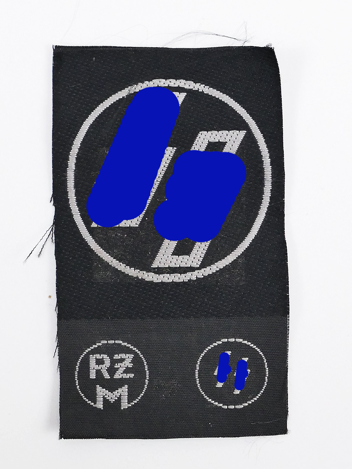 Set RZM / SS label for peaked cap Waffen SS / SS