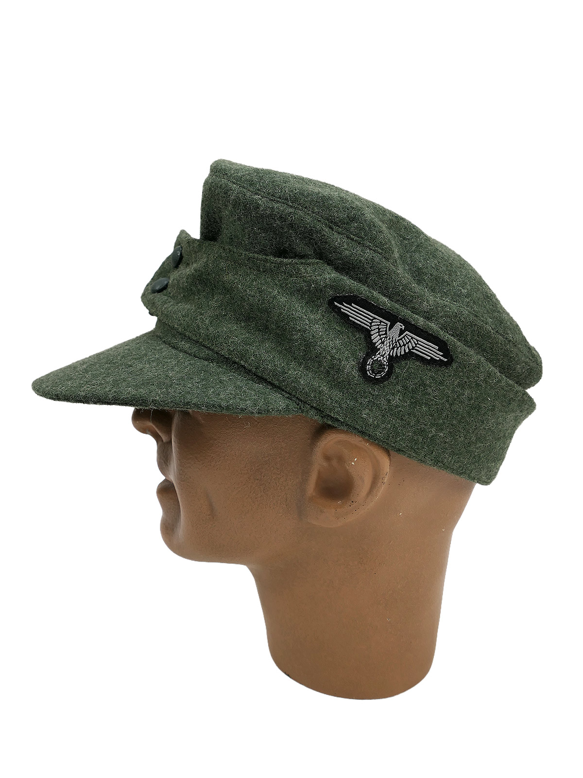 Waffen-SS M43 field cap, M1943, with insignia, cap eagle, size 59, denazified