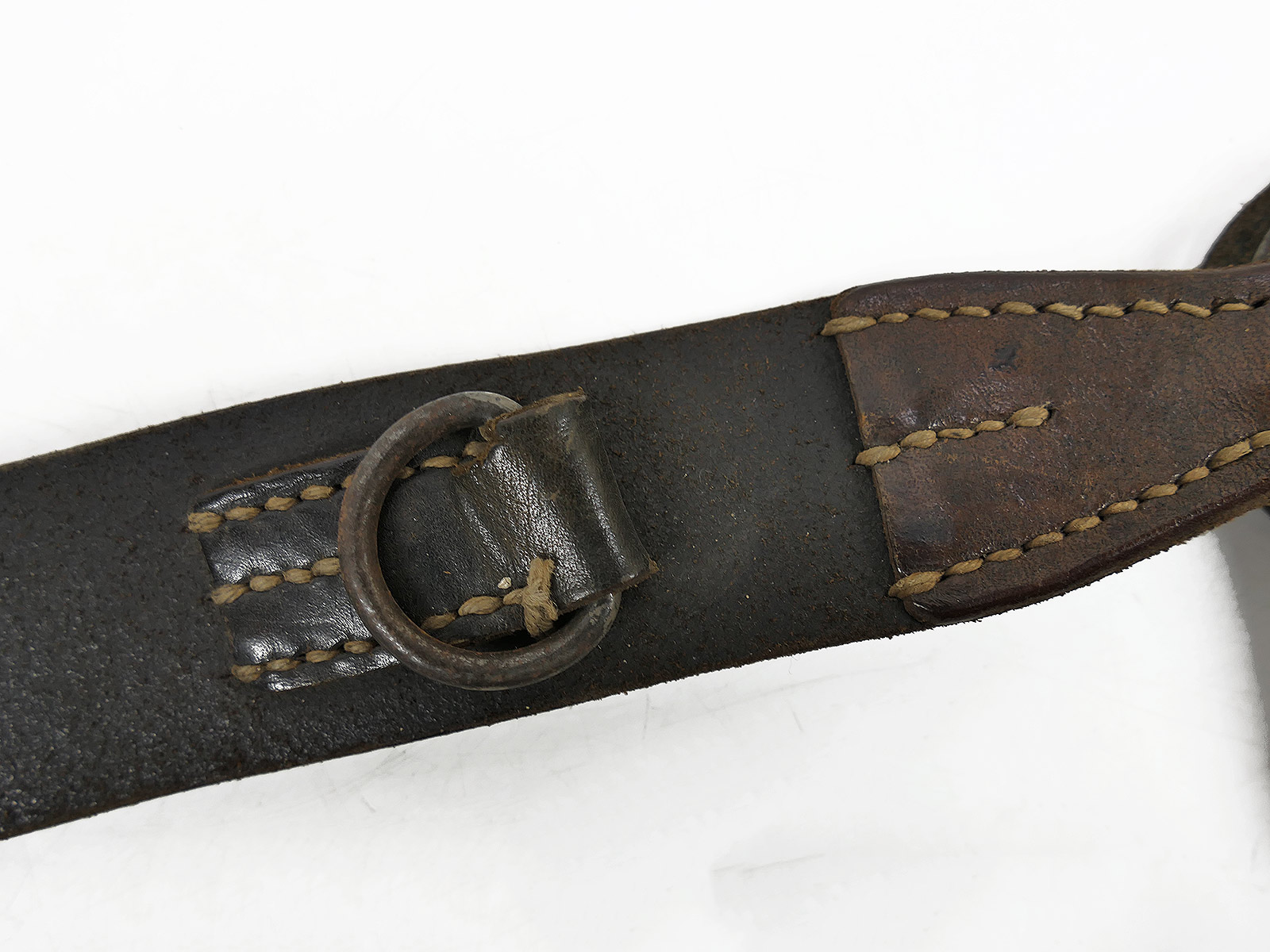 One-off item – Original Wehrmacht Y-strap leather belt carrier by Franz Brehme, 1942. Top condition!  COLLECTION