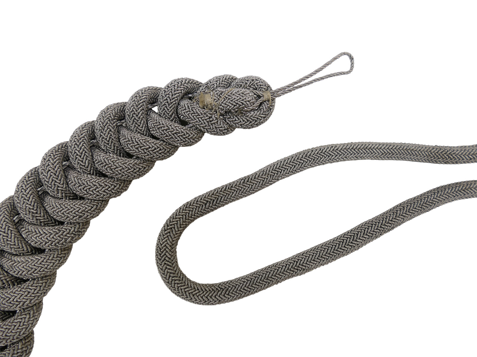 One-off item – Wehrmacht officer’s parade lanyard, ‘monkey swing’ adjutant’s lanyard – COLLECTION BATTLE WORN