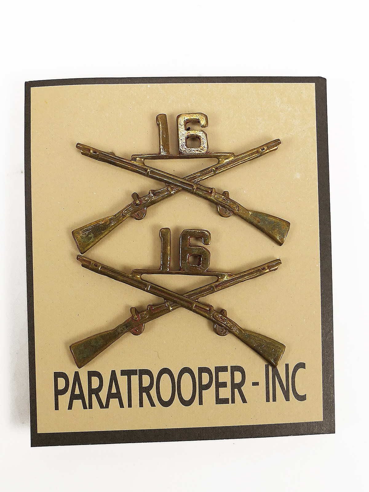 US Army 16th Infantry Regiment BOS Officer Branch of Service Collar Badge Insignia