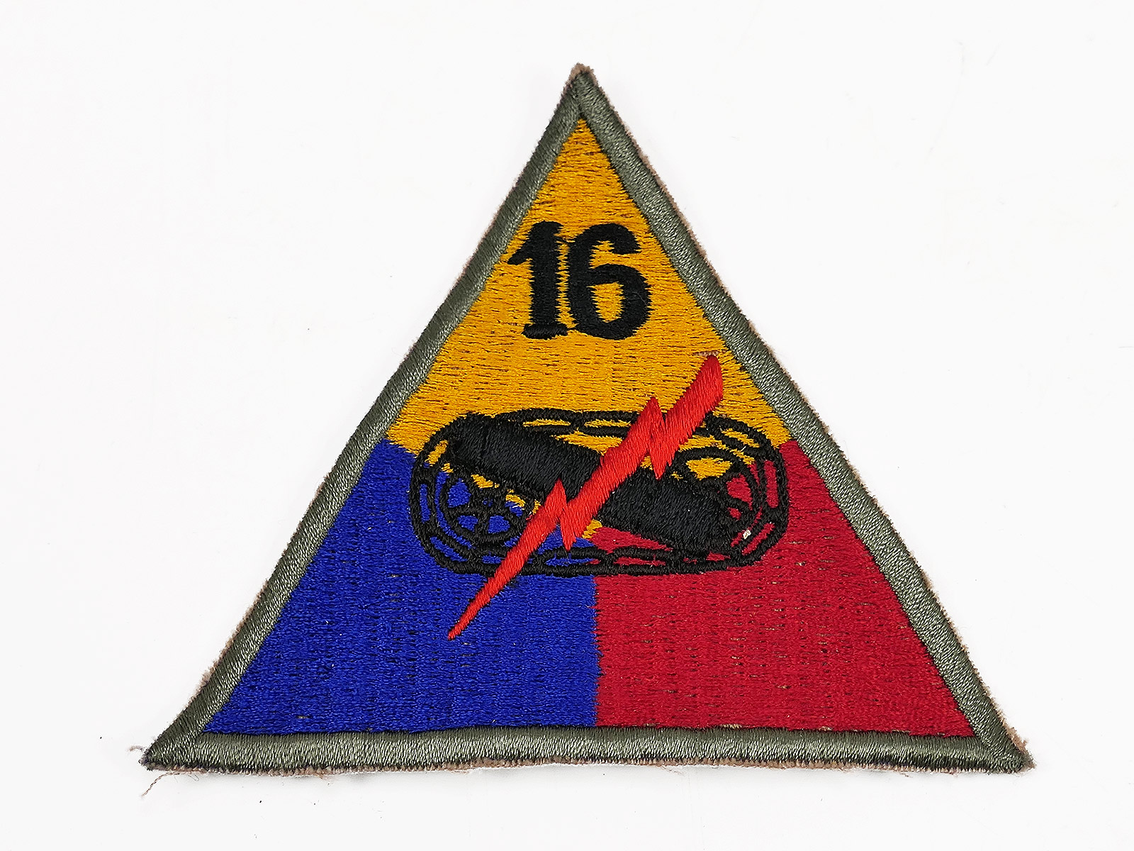 US Army WW2 Patch: 16th Armoured Division Sleeve Badge