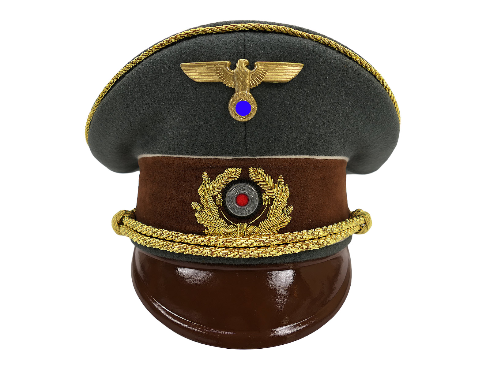 Reich Chancellor Führer A.H. peaked cap, made of doeskin – premium museum-quality replica, size 58