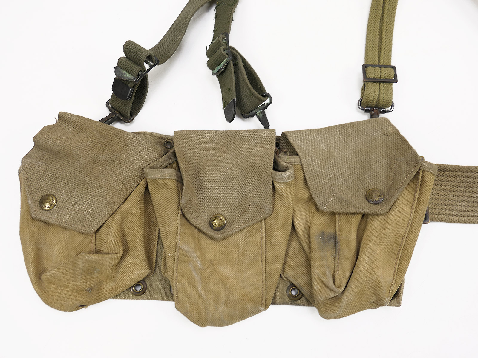 Type WW2 US Army SET B.A.R. Ammo Belt Browning Automatic Rifle + Suspenders Ammunition Belt