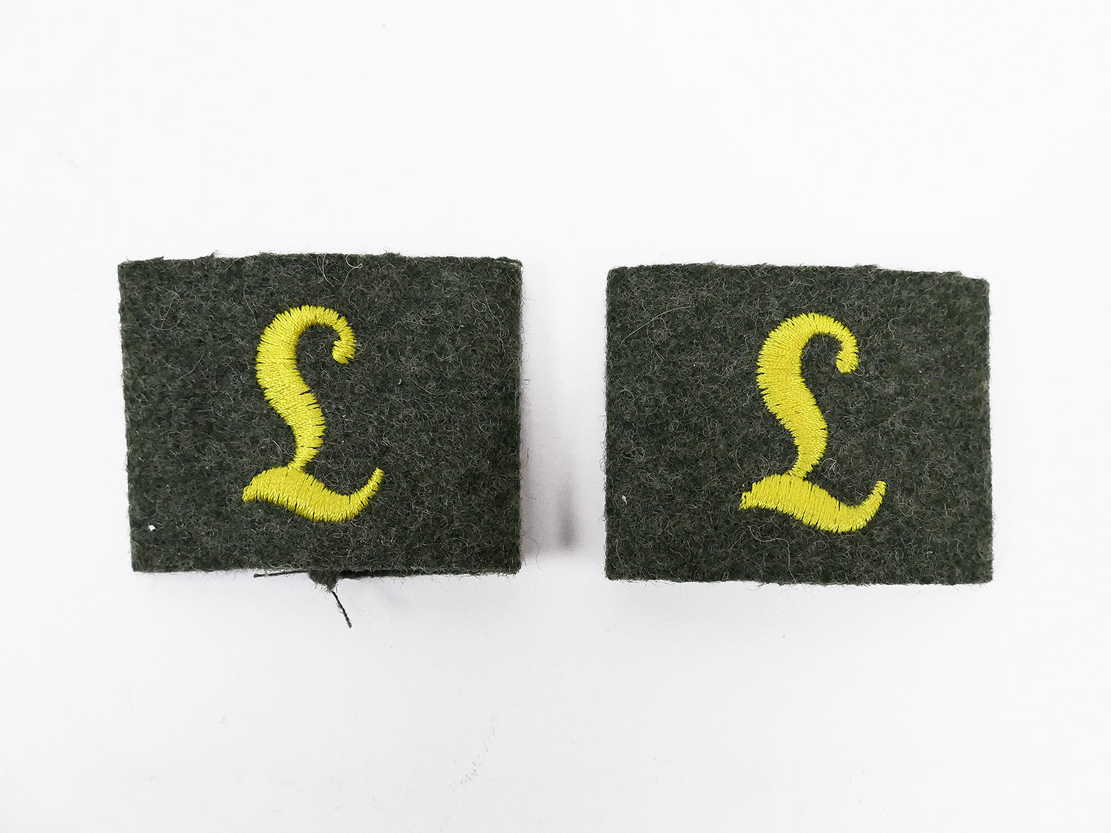 Wehrmacht pair of slider " L " Lehr pink tank for epaulettes shoulder boards
