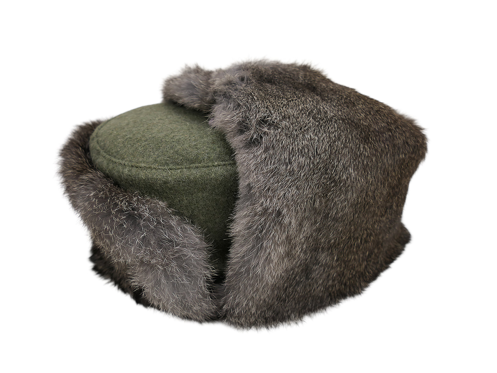 57/2 Wehrmacht Eastern Front winter cap, fur cap, rabbit fur, hare fur, field cap, size 57 