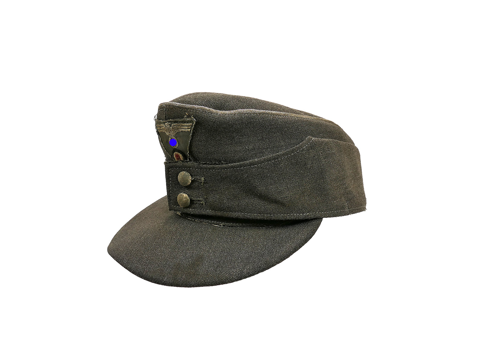 Antique Waffen SS M43 Officer's Field Cap, jersey fabric / trapezoid design, size 58/59 