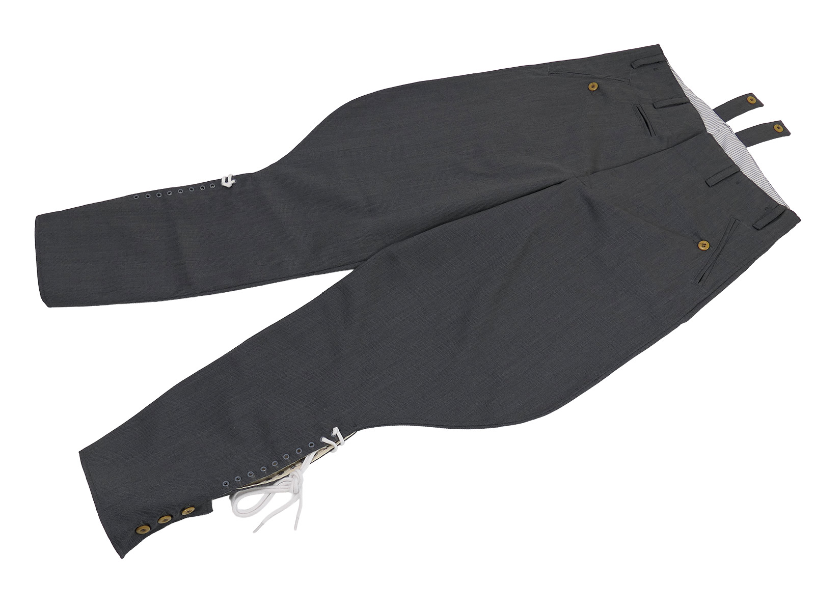 One-off Wehrmacht officer’s gabardine breeches, grey, size Small – COLLECTION