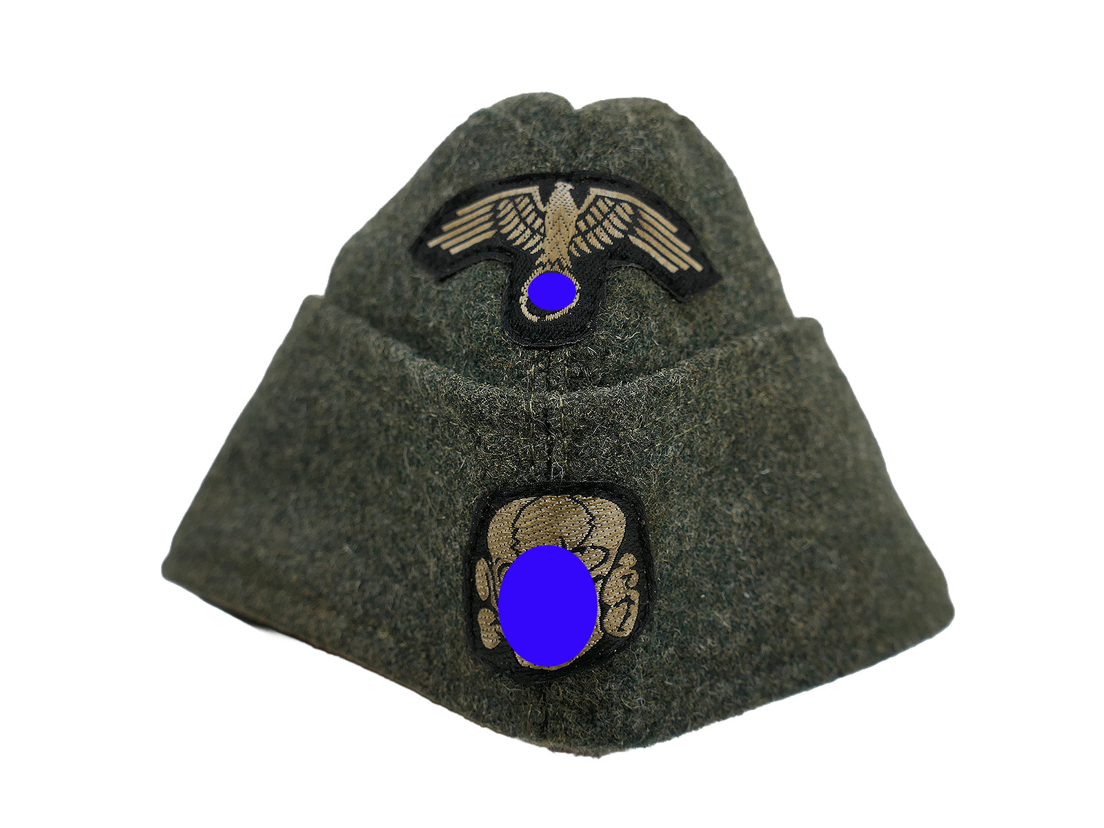 Waffen-SS cap for enlisted men, featuring an eagle and a skull, size 58
