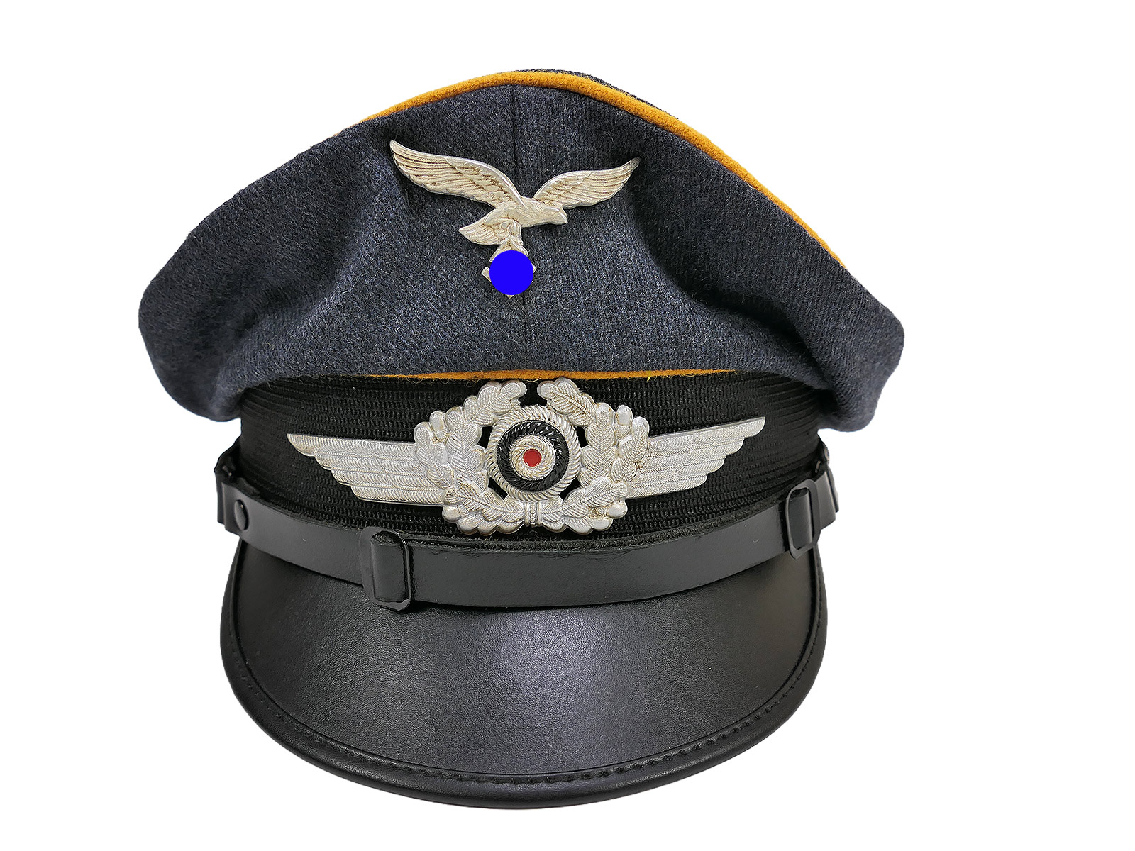 LUFTWAFFEN Pilot’s Cap, Paratrooper, fully decorated – COLLECTION BATTLE WORN