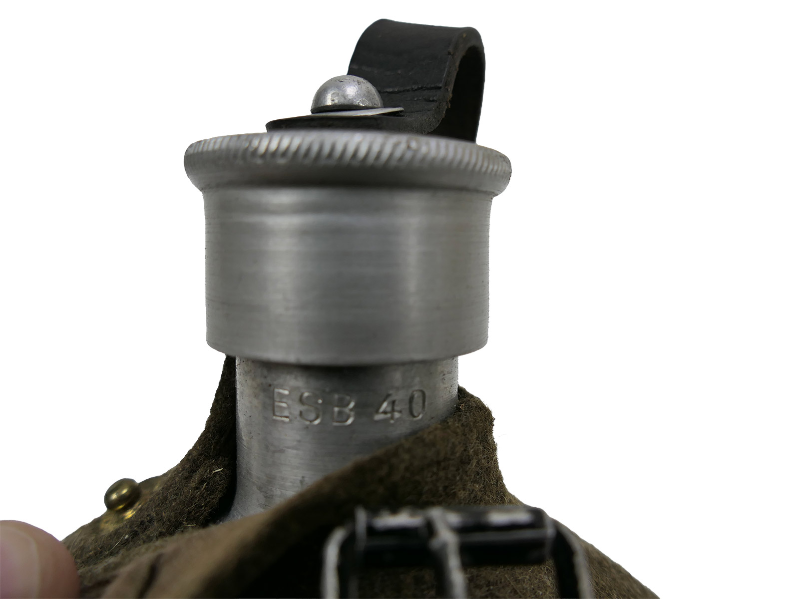 Wehrmacht ESB40 canteen with original aluminium cup WAL39  COLLECTION BATTLE WORN