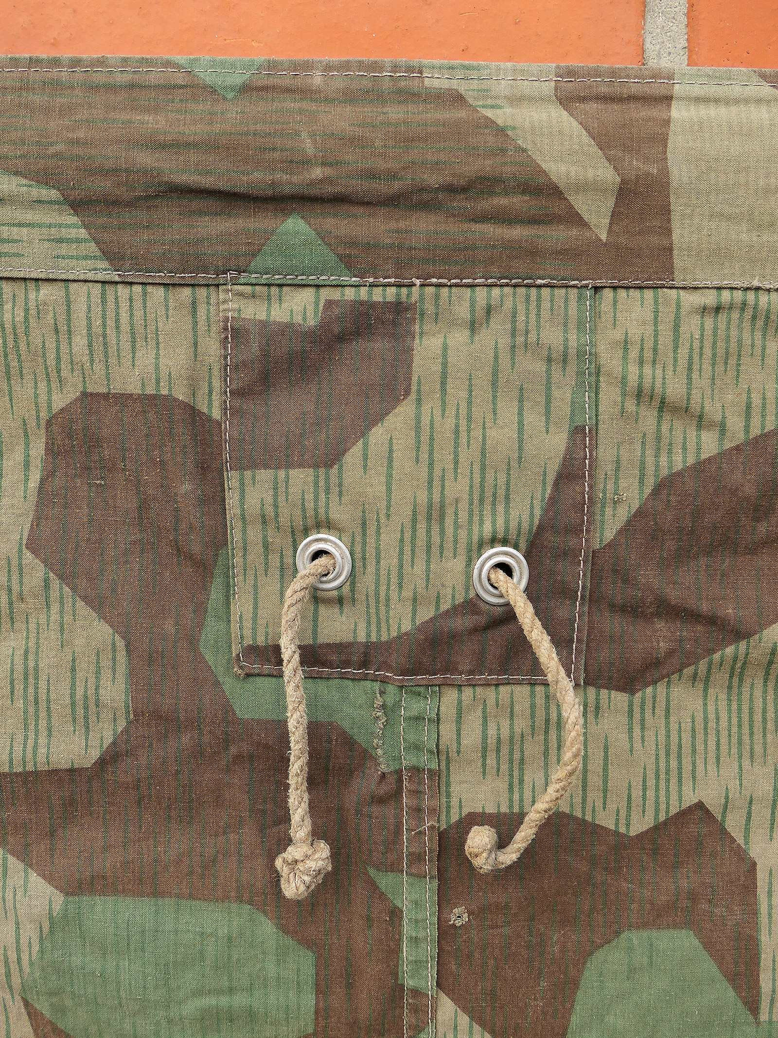 Original Wehrmacht M31 tent canvas, splinter camouflage, camouflage tent fabric – COLLECTION BATTLE WORN