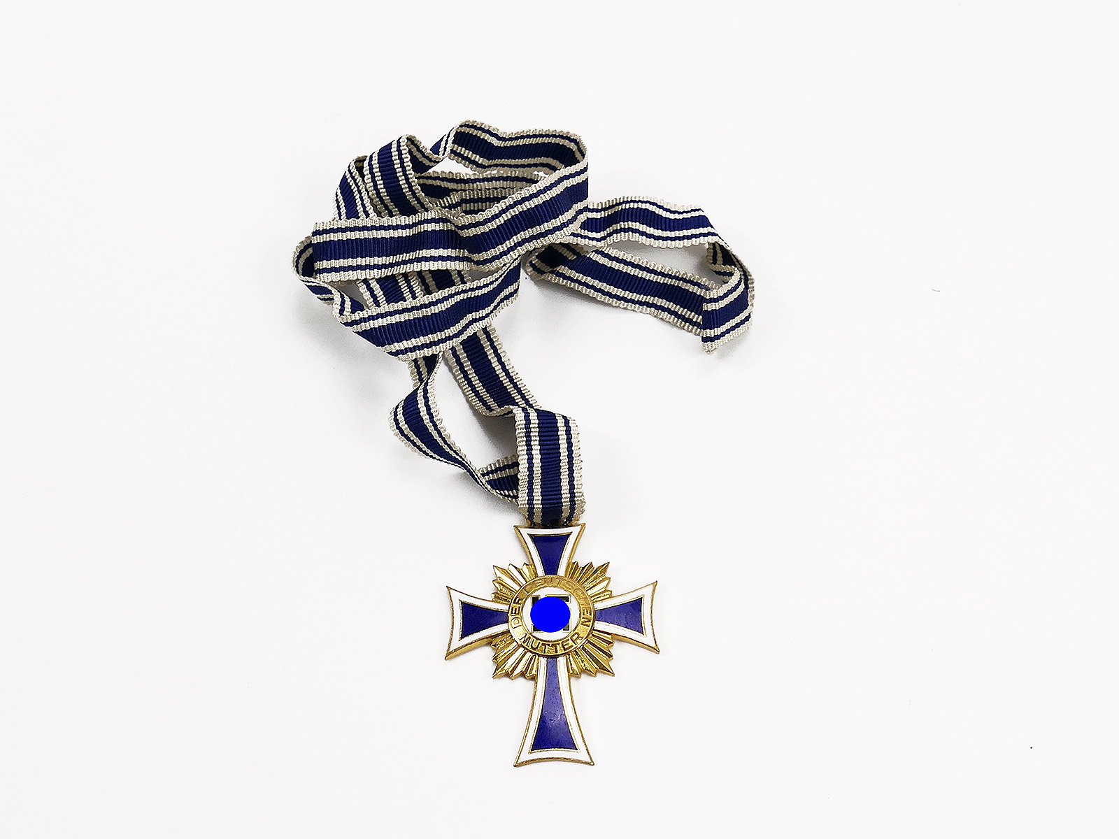 Cross of Honour of the German Mother / Mother's Cross 2nd model in gold with ribbon