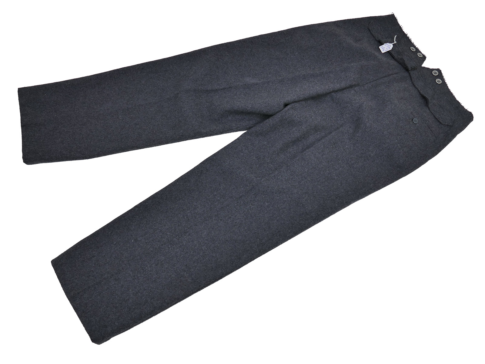 One-off Luftwaffe blue-grey M40 field trousers, uniform trousers – COLLECTION BATTLE WORN