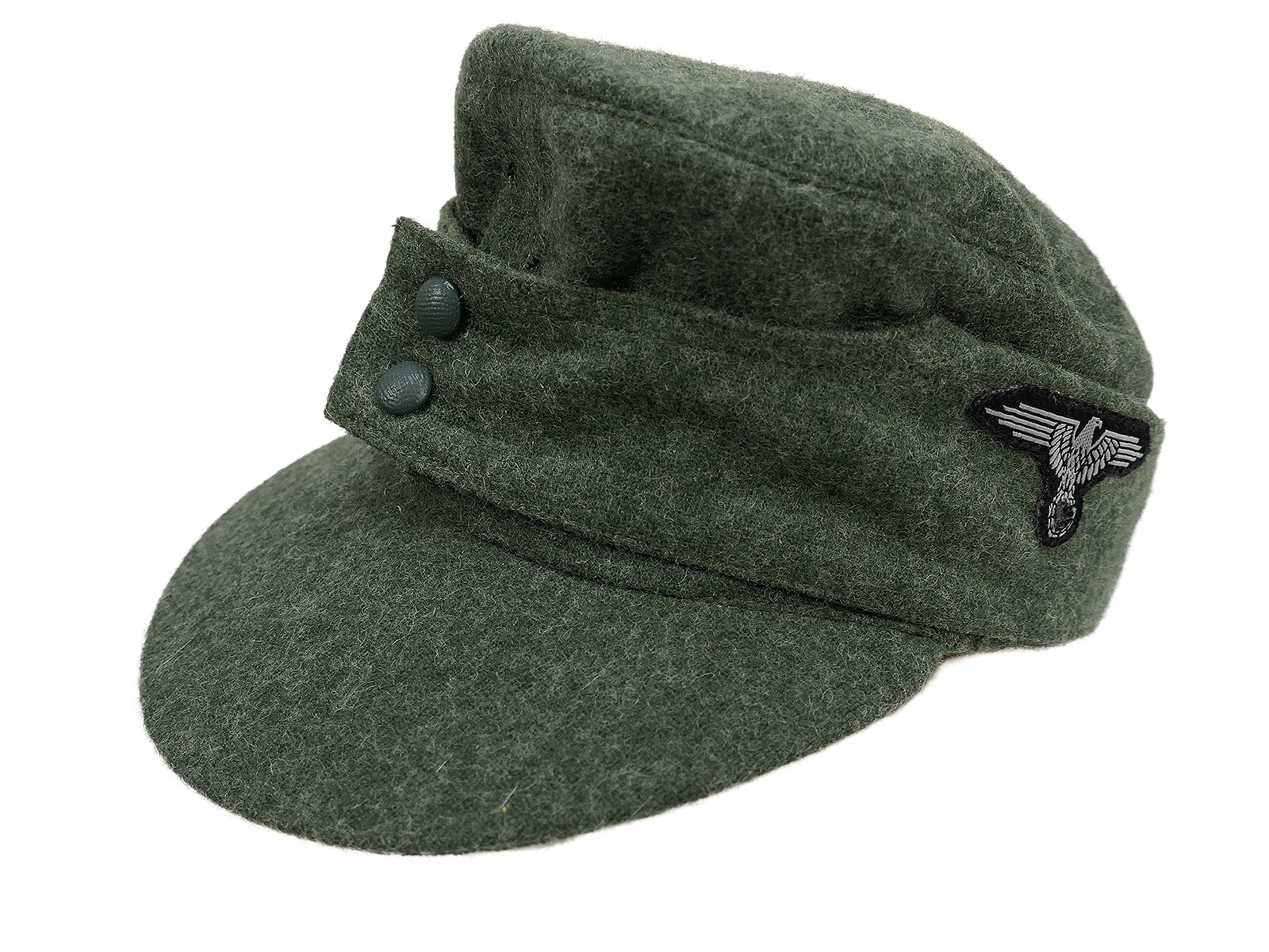 Waffen-SS M43 field cap, M1943, with insignia, cap eagle, size 59, denazified