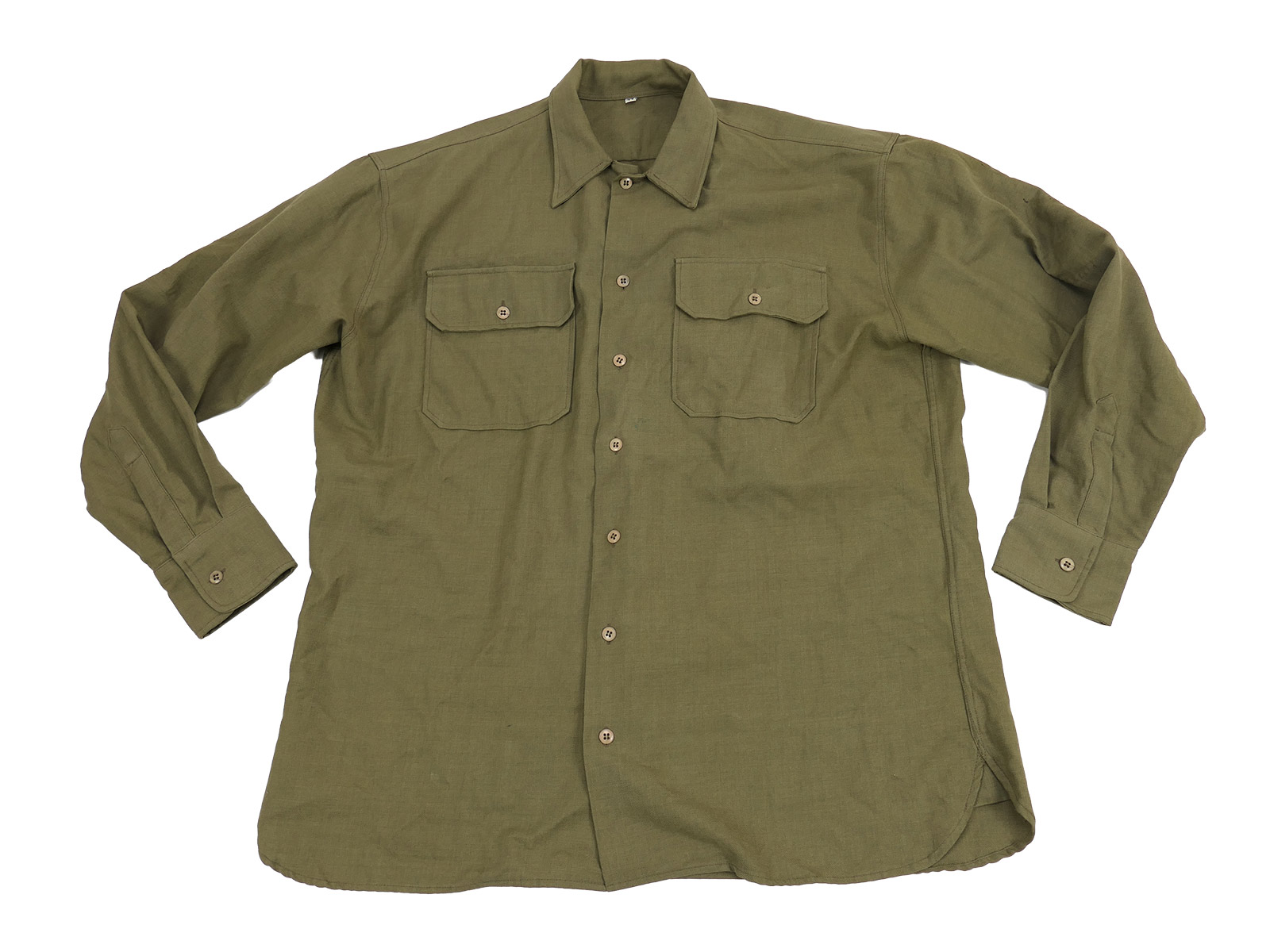 Single piece US Army WW2 field shirt M37 Enlisted Men size L