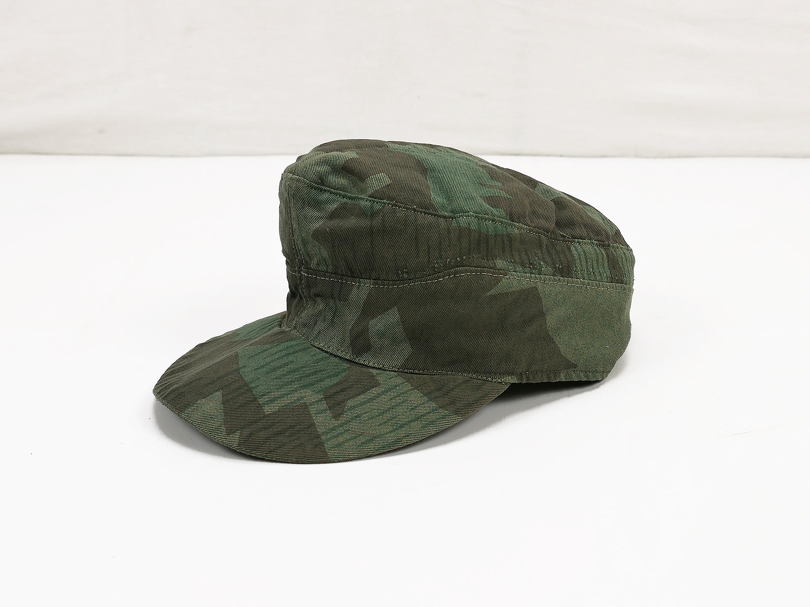 Luftwaffe splinter camouflage front production field cap size 58 camouflage cap paratrooper mottled fabric 