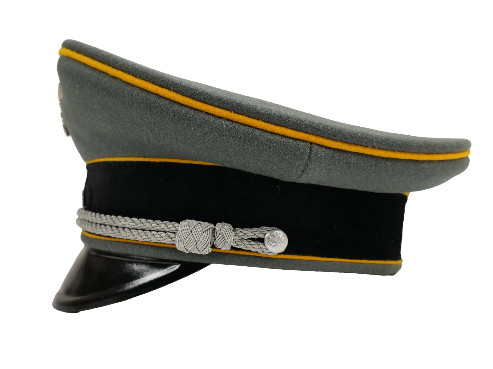 Waffen SS peaked cap, officer’s, cavalry, size 58 – top-quality museum-grade reproduction with metal detailing