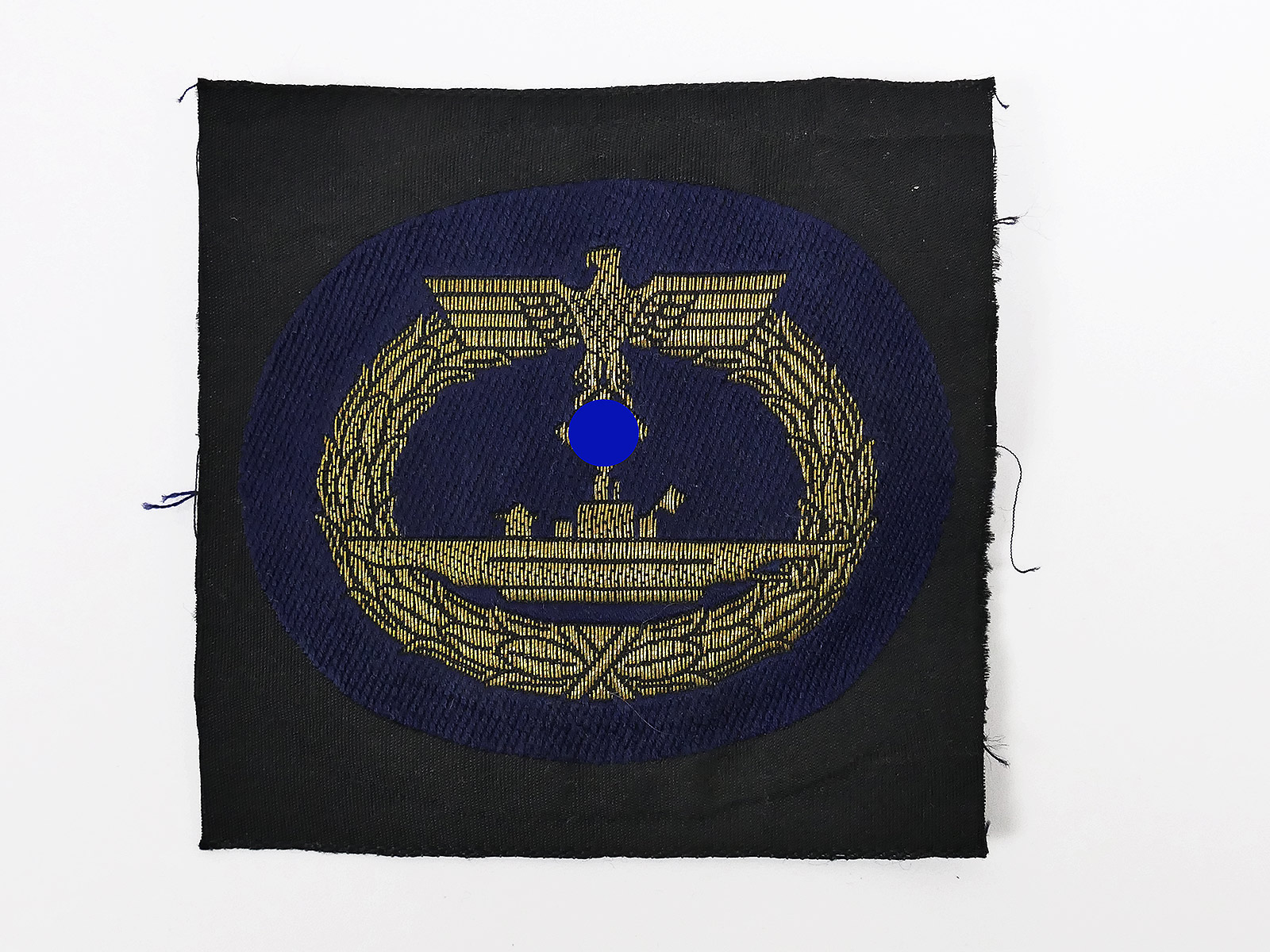 Kriegsmarine U-boat war badge Machine-woven version Cloth badge