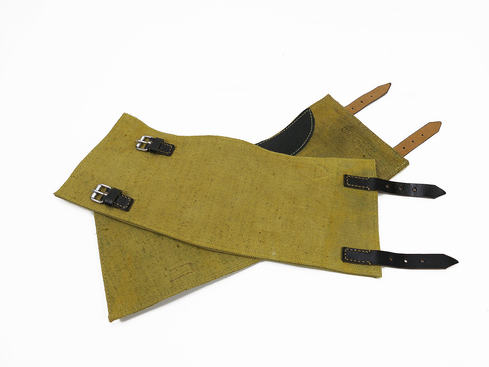 Wehrmacht pair of vintage gaiters TROPEN with RBNr. *Handcrafted* for lace-up boots 