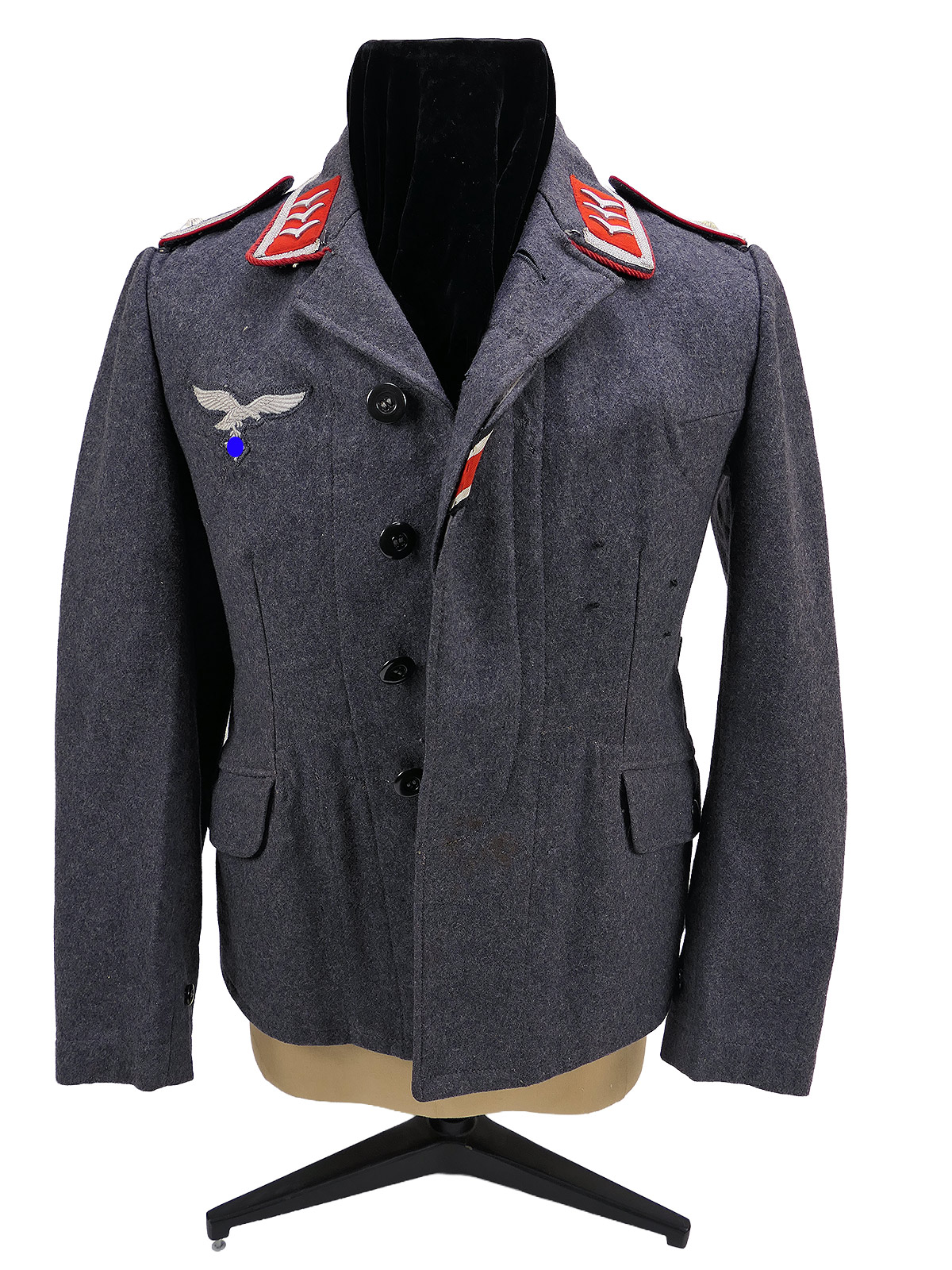 WW2 Original Luftwaffe Pilot’s Jacket, Sergeant, Anti-Aircraft Artillery, Uniform, COLLECTION, BATTLE-WORN