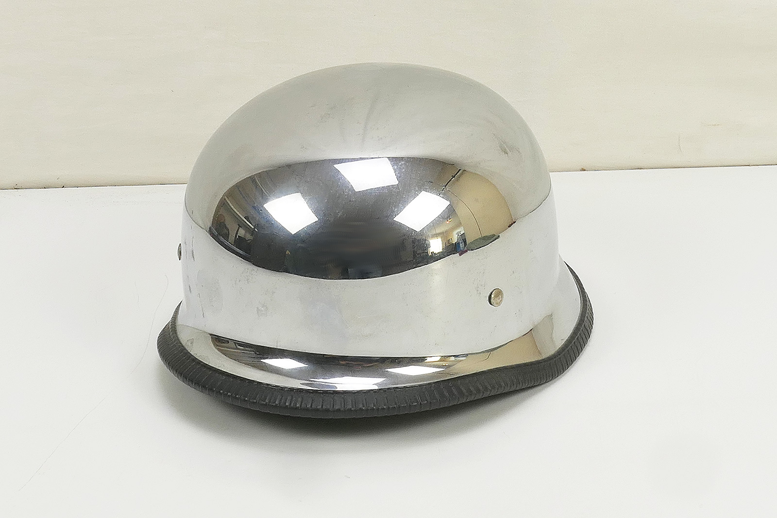 TYP M35 Helmet chrome-plated Biker Scooter Helmet - XL 61/62cm