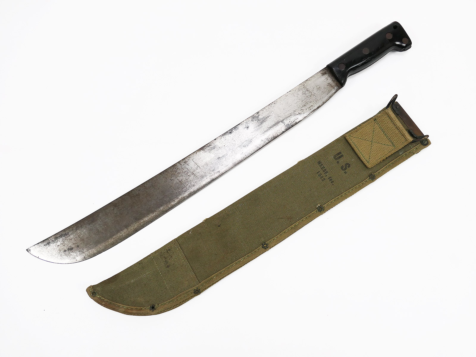 US Army WW2 Machete 1942 with canvas sheath 1943