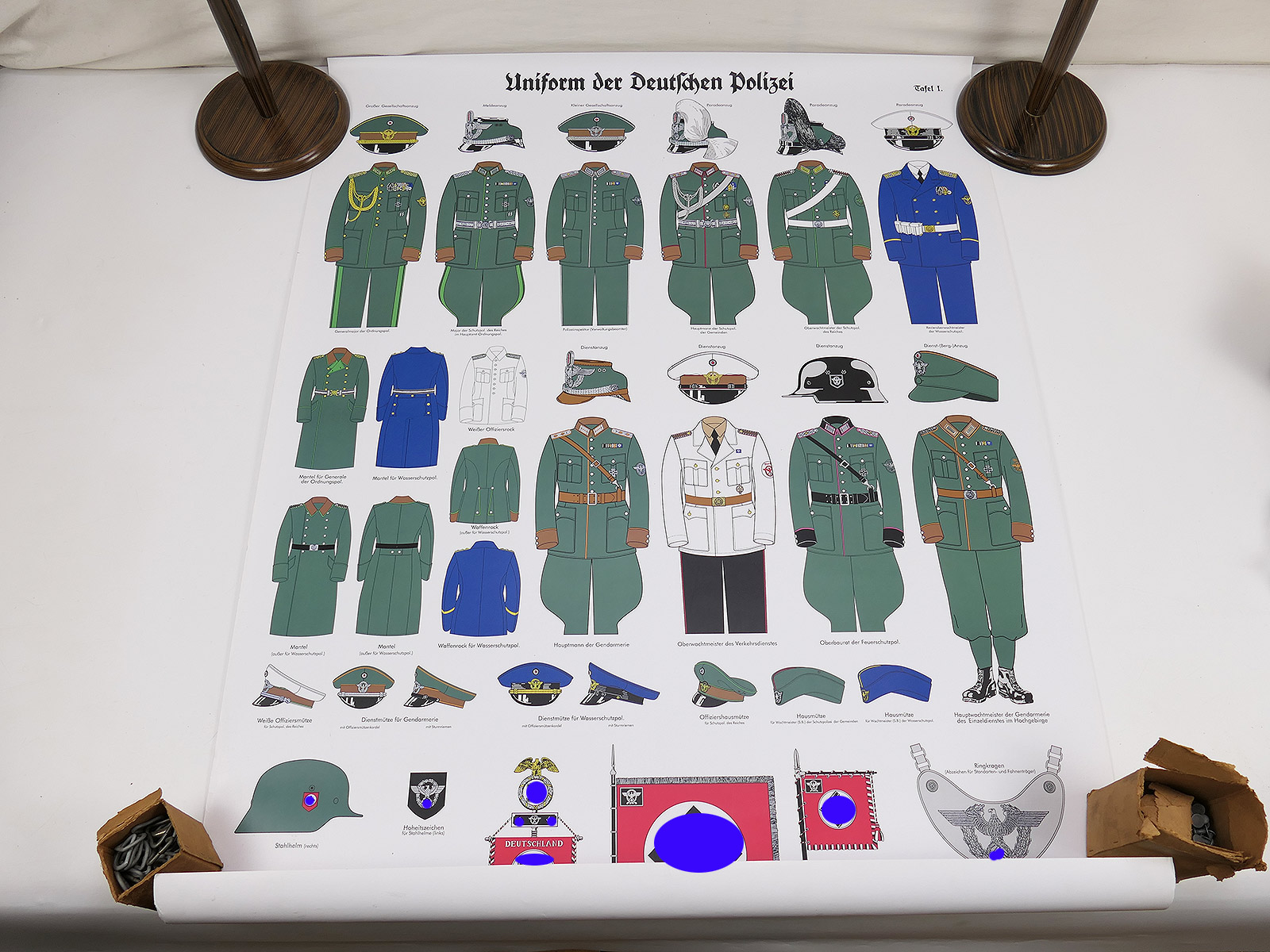 One-off item – poster / picture / print  The German police uniform, WW2
