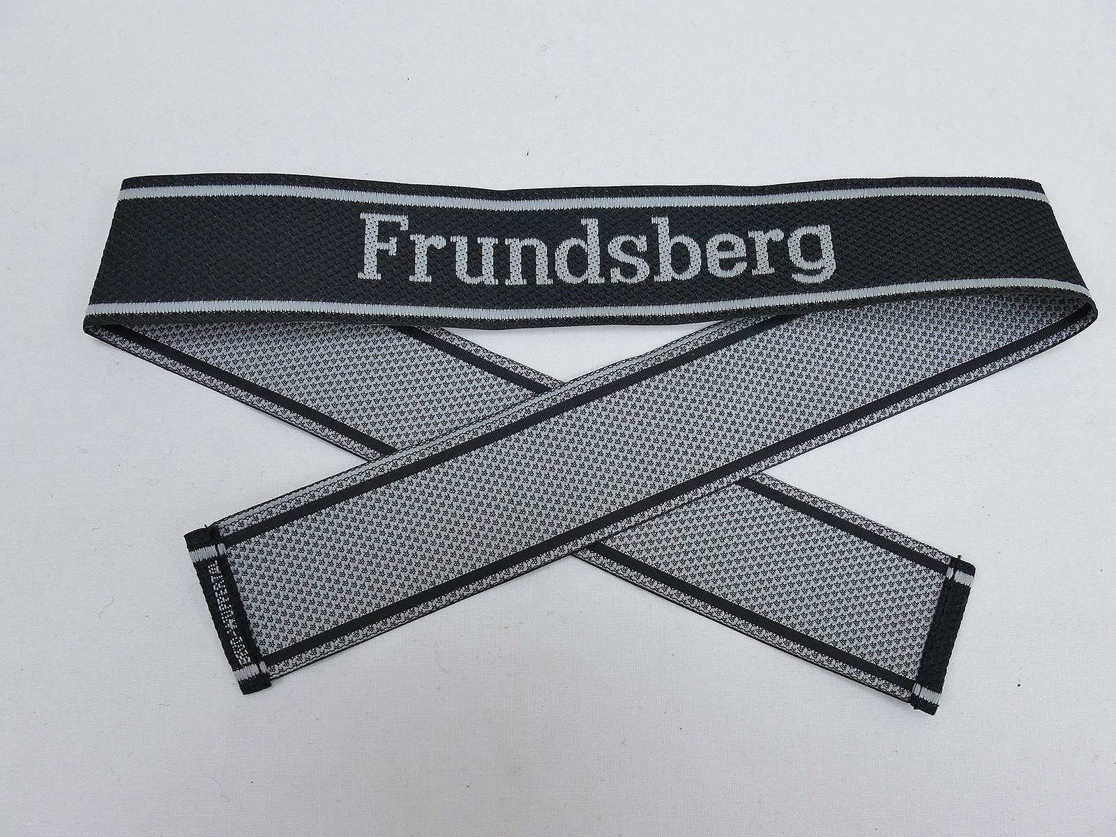 Wehrmacht Elite BEVO Sleeve Band Waffen SS Division FRUNDSBERG Sleeve Stripes