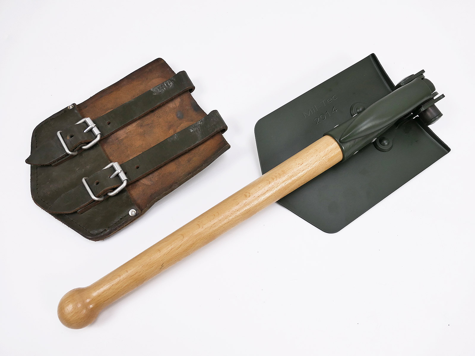 BW spade combination folding spade / spike type Bundeswehr old style with army spade bag