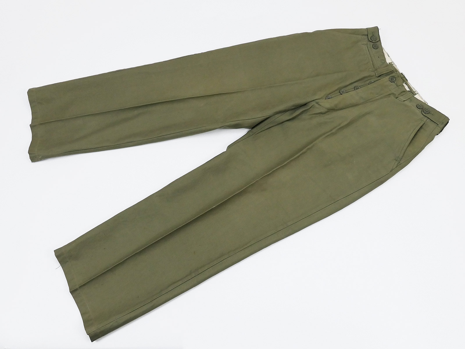 P1269058 Korea War US M43 Trouser Field Cotton Olive Drab Uniform Trousers Field Trousers With Measurements
