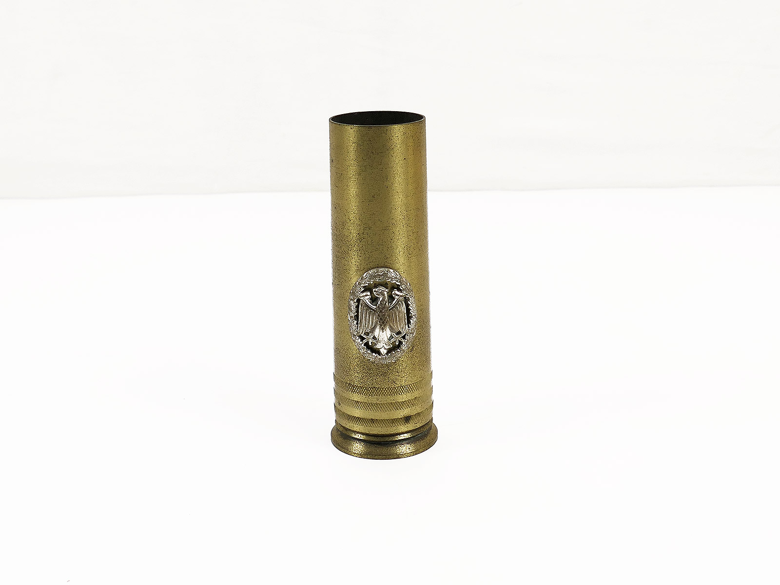 Reservistika Original ammunition case 40x365 DM20 Bofors brass case Reservist gift with merit badge 