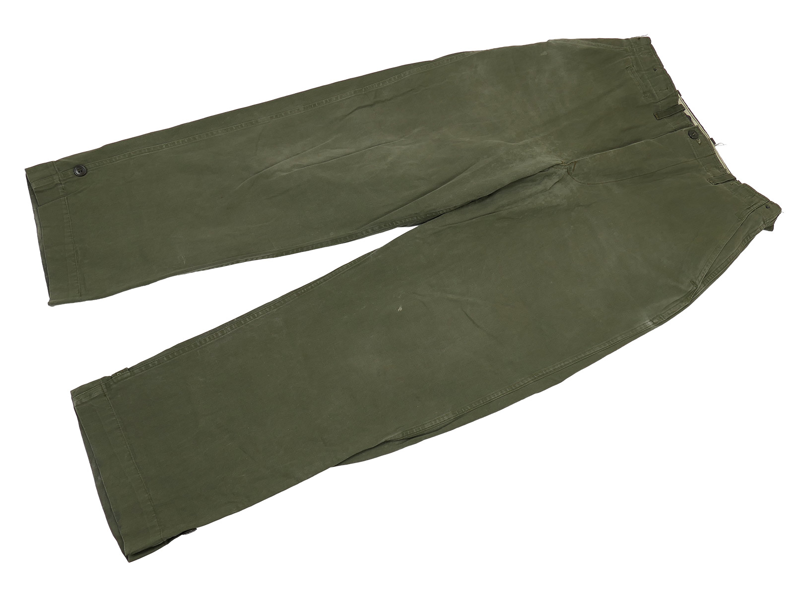 #B One-off item: US WW2 vintage M43 trousers (M1943 field trousers) – BATTLE WORN collection